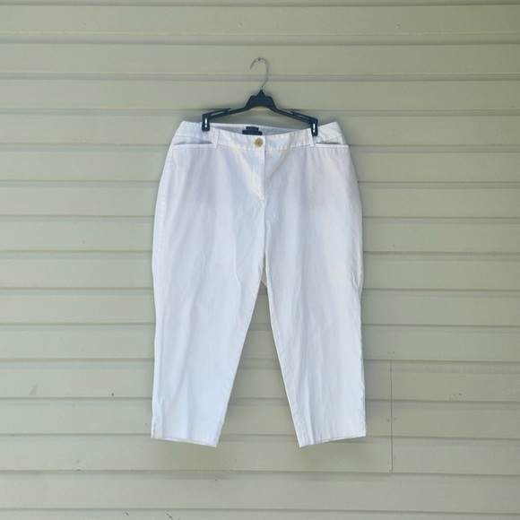 Talbots The Perfect Crop White Pant - Picture 1 of 7